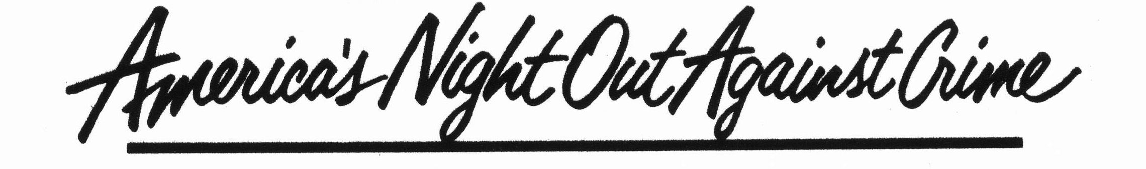 National Night Out - America's Night Out Against Crime Banner