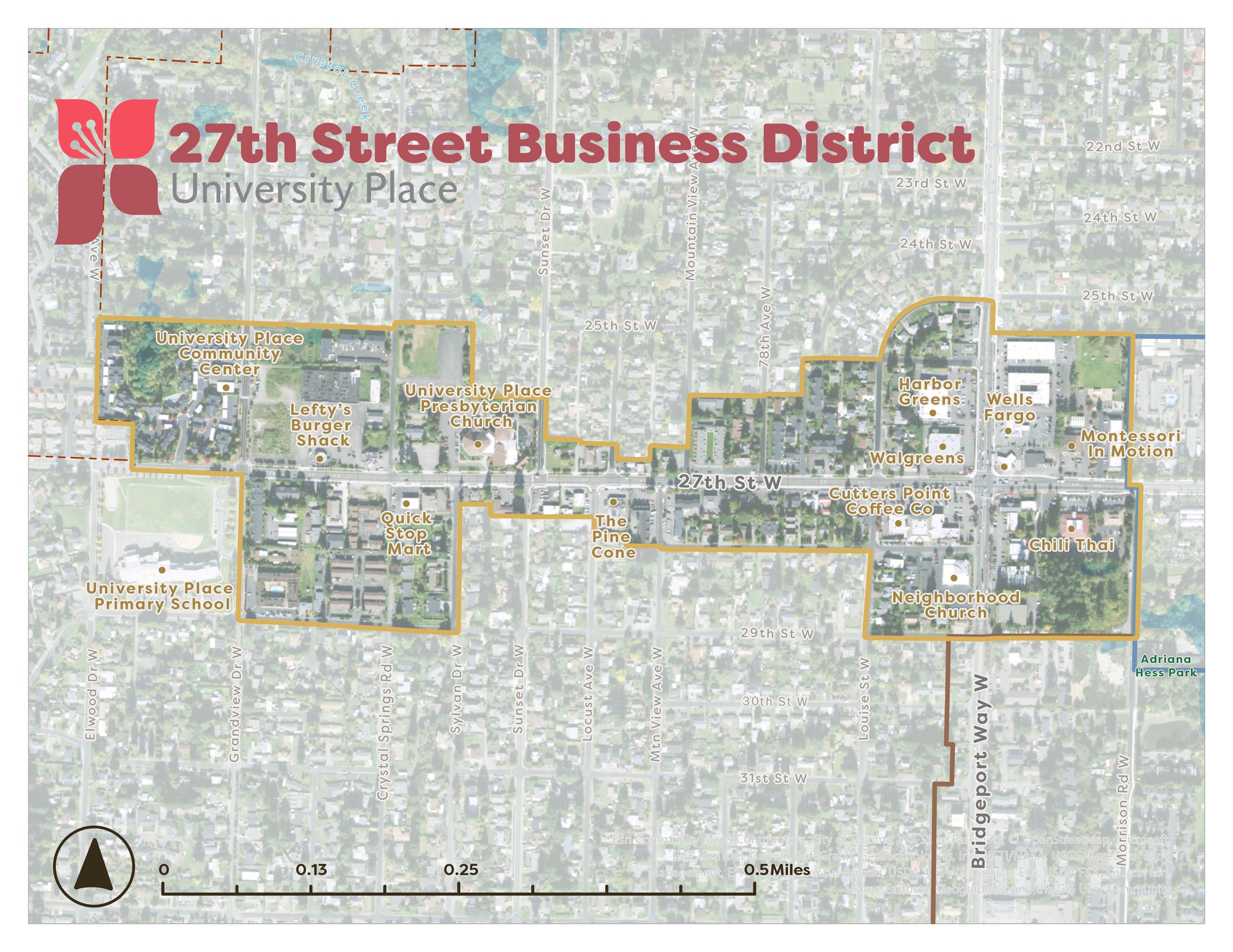 Map of 27th Street Business District